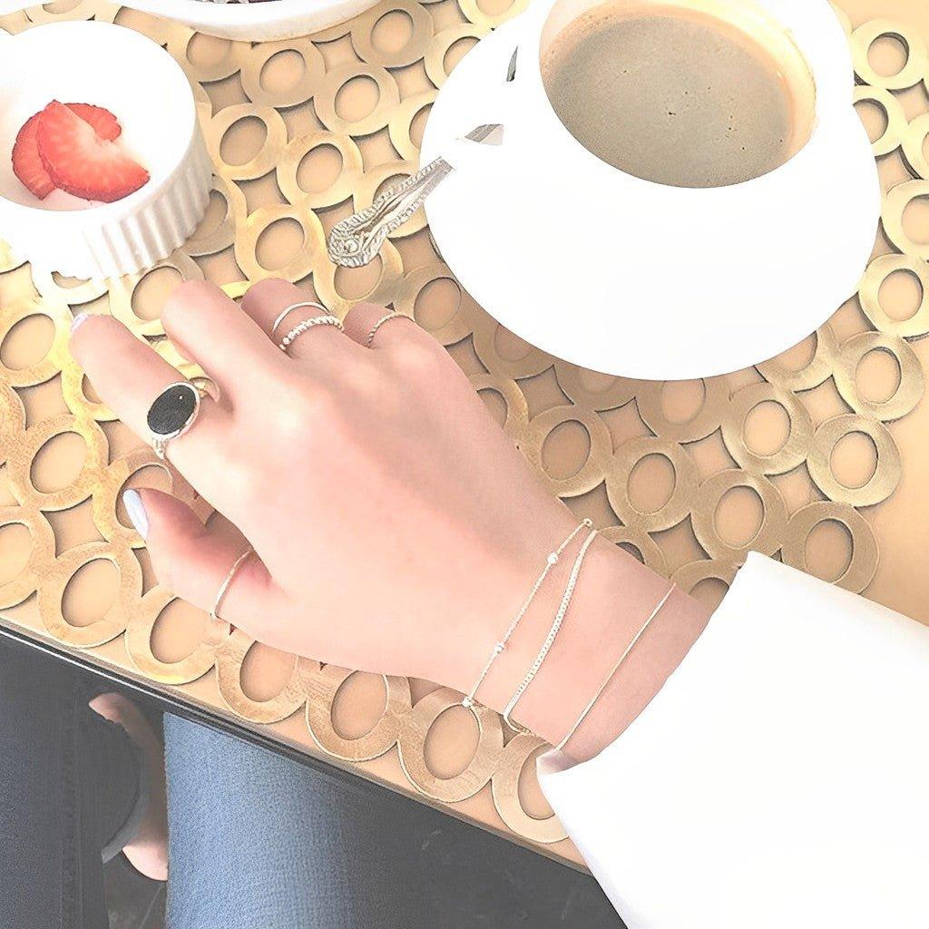 Double Layer Saturn Bracelet