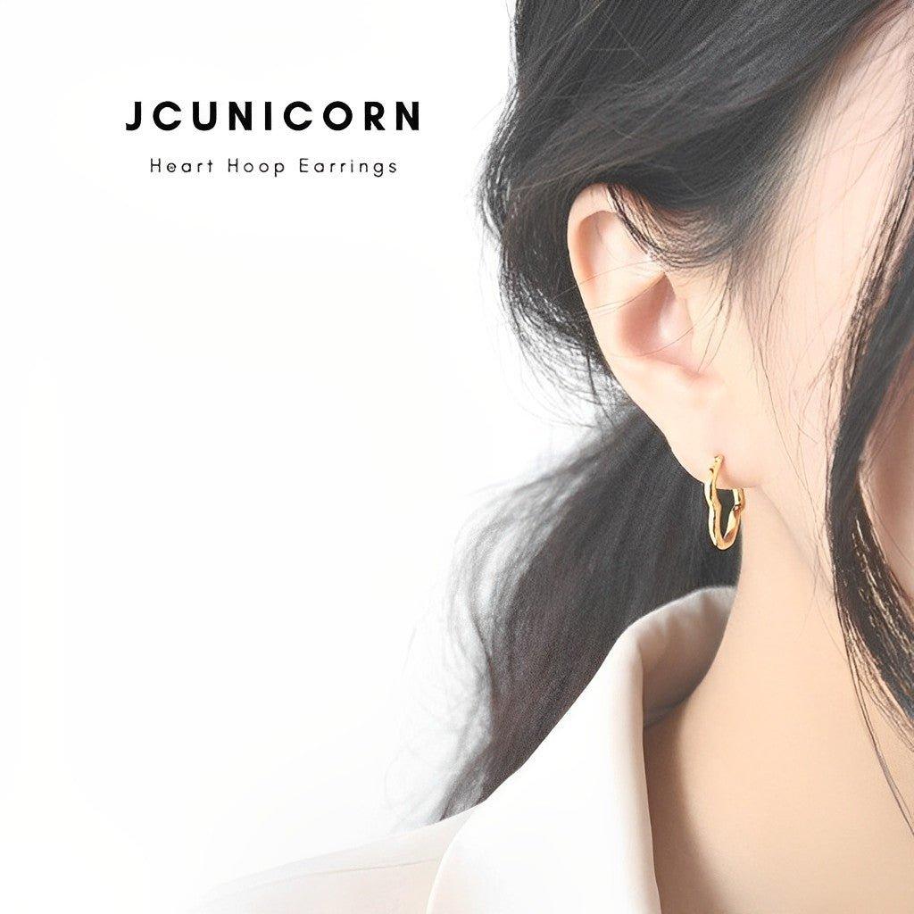 Heart Hoop Earrings
