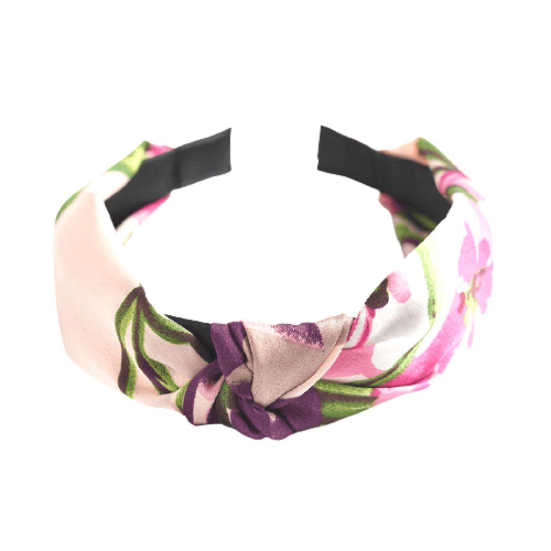 Pink Geranium Hairband "Athena"