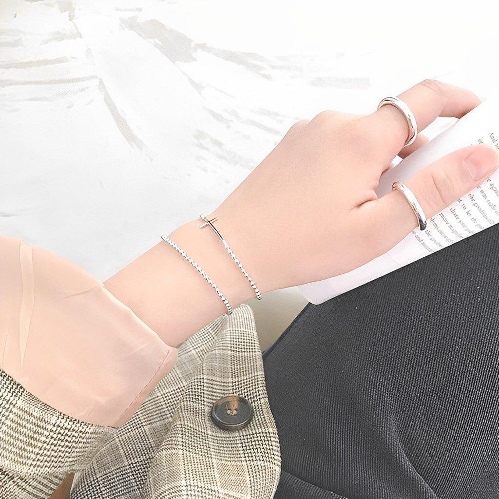 Silver Beaded Bracelet