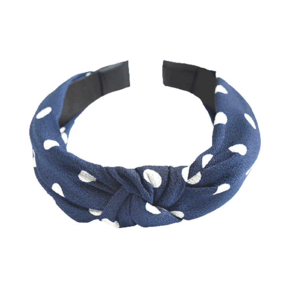 Blue White Dot Hairband “Euphrosyne”