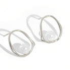 Circle Pearl Earrings