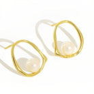 Circle Pearl Earrings