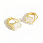 Cubic Zirconia Huggie Earrings