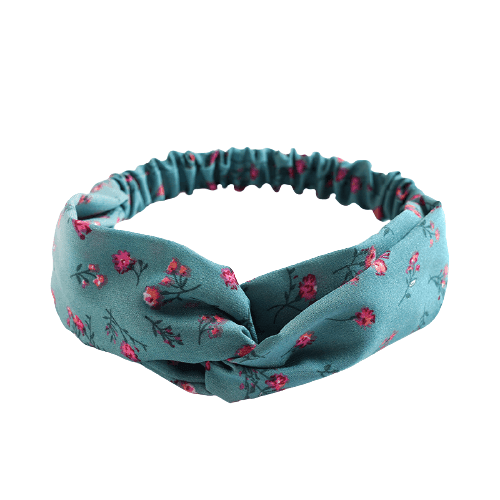 Cyan Small Floral Headband "Salacia"