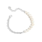 Freshwater Pearl Bracelet In Silver