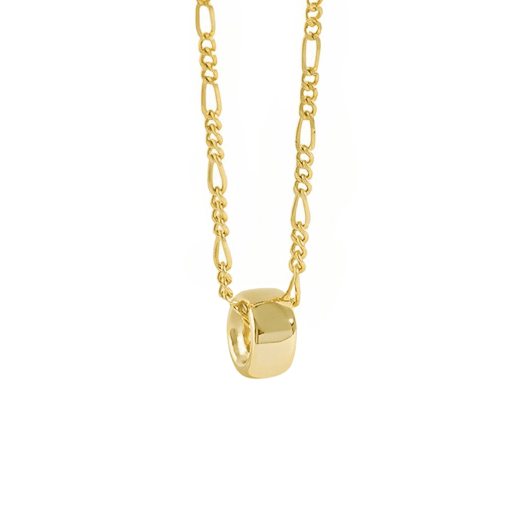 Gold Circle Pendant Necklace - Eris