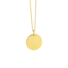 Gold Round Pendant Necklace - Chloe