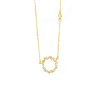 Gold Zirconia Circle Pendant - Cleocharia
