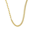 Layered Beaded Chain Necklace