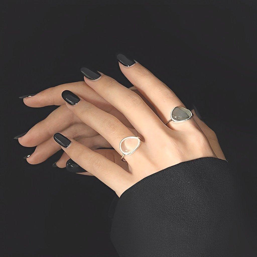Moonstone & Crystal Ring - Orithyia