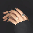 Moonstone & Crystal Ring - Orithyia