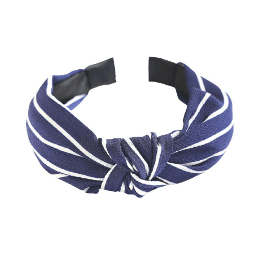 Navy Blue Stripes Hairband "Clio"