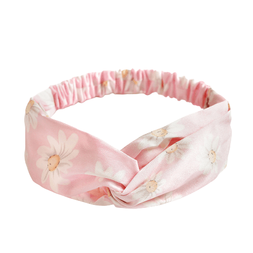 Pink Daisy Headband "Vesta"