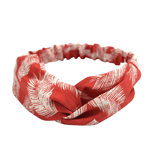 Red Feather Headband "Roma"