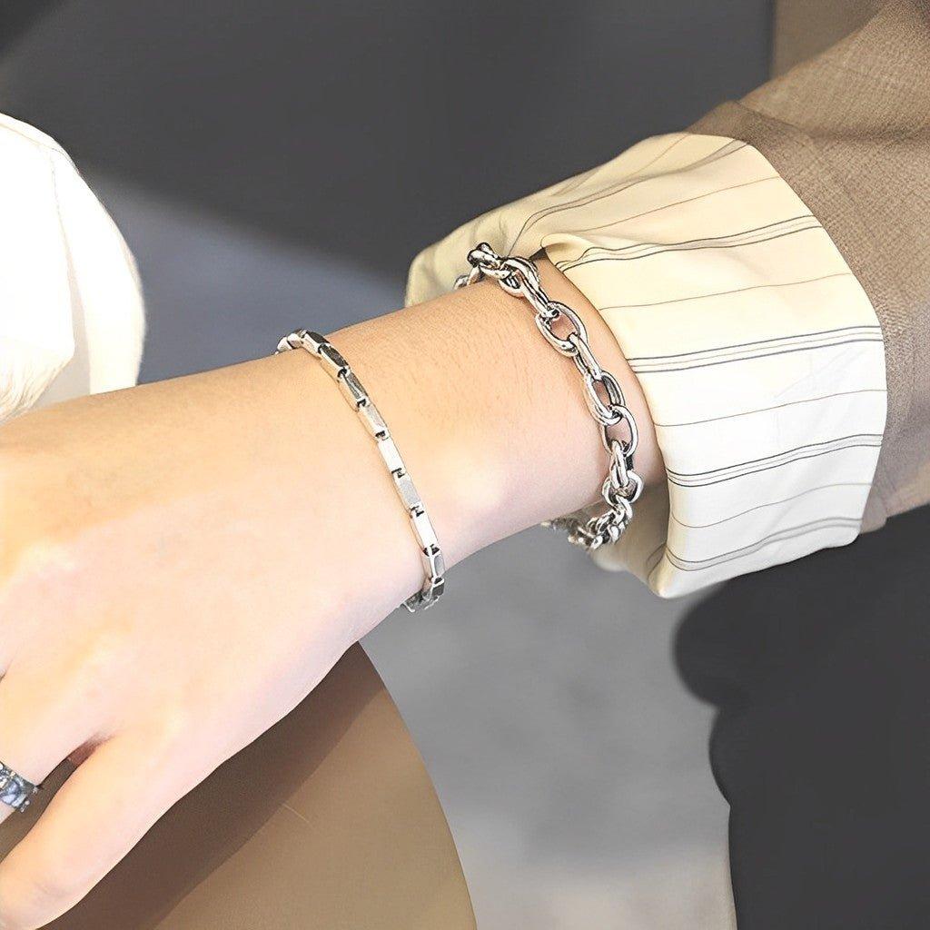 Retro Square Silver Bracelet