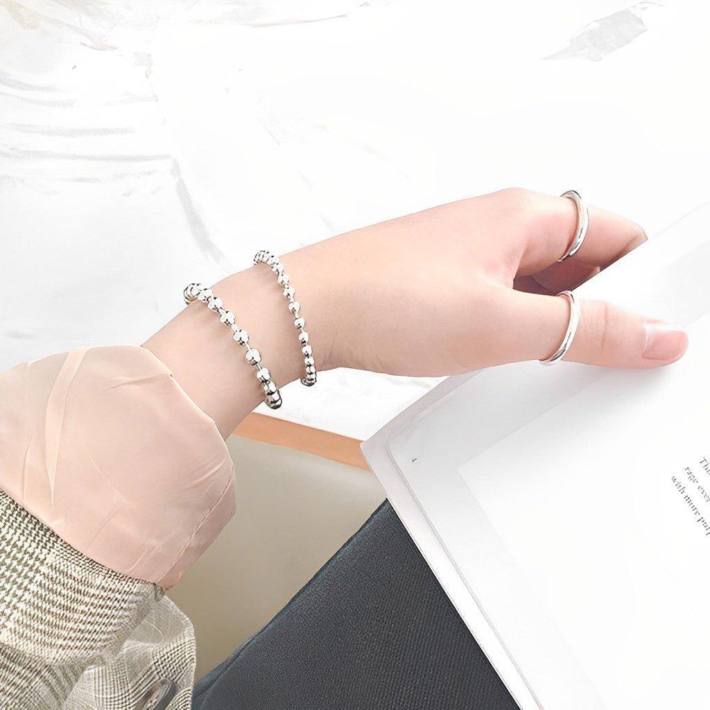 Silver Beaded Bracelet