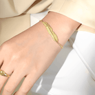 Silver Leaf Bracelet - Apple