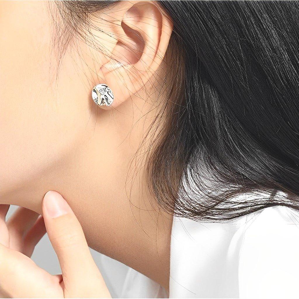 Silver Stud Earrings - Victoria