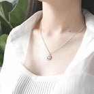 Smiley Face Necklace In Silver