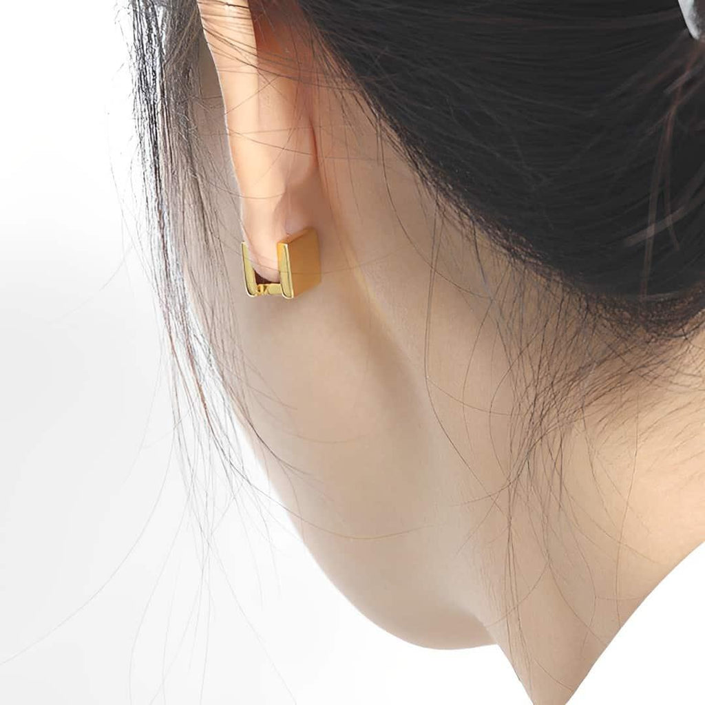 Square Huggie Earrings