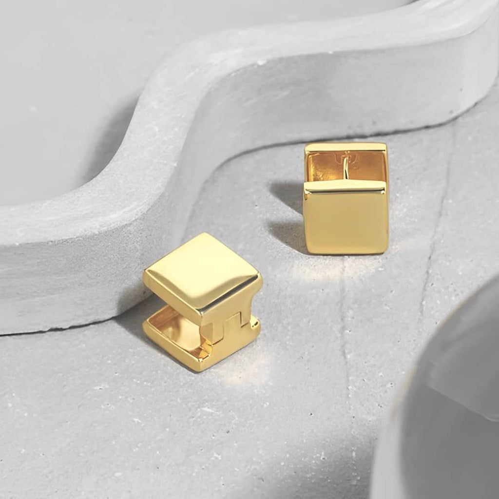 Square Huggie Earrings