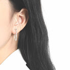 Thin Chain Drop Earrings - Lera