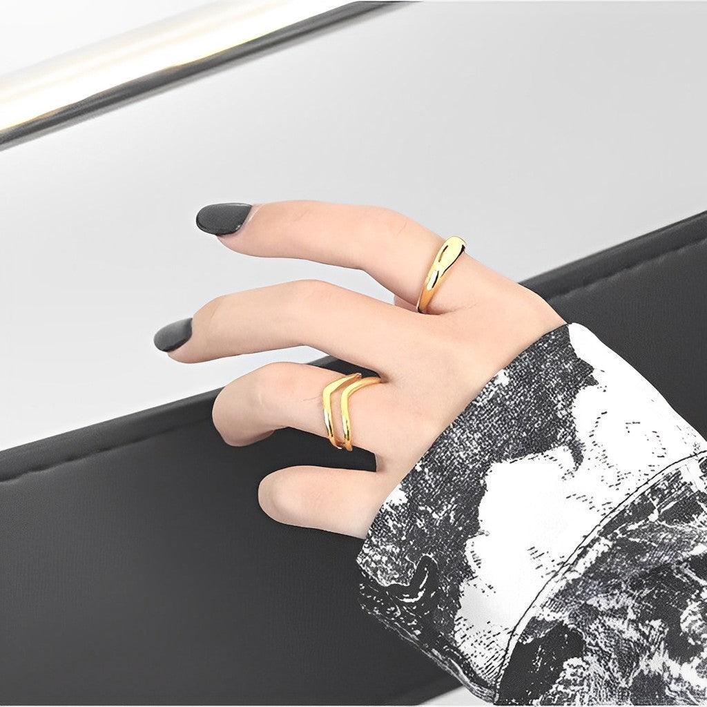 Thin sales signet ring