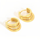 Triple Huggie Earrings