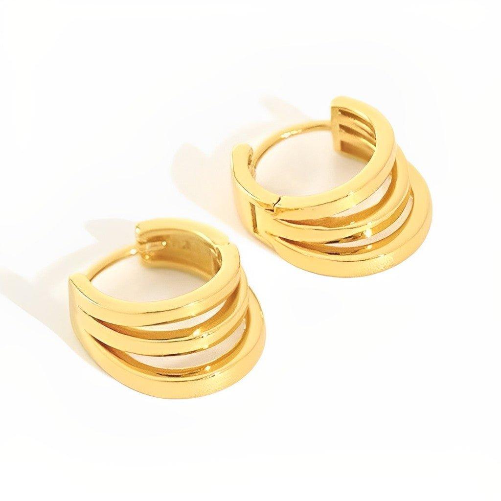 Triple Huggie Earrings