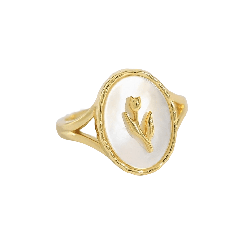Tulip clearance signet ring